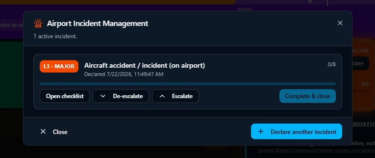 Incident declaration modal